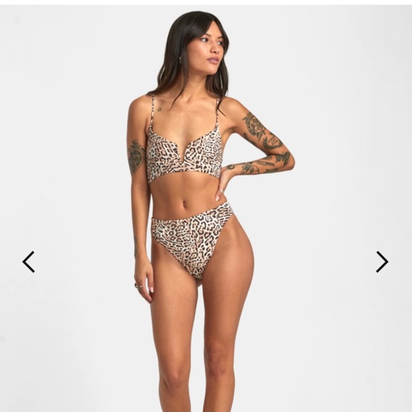 NWT! RVCA Meow Java bikini size small - Picture 1 of 6